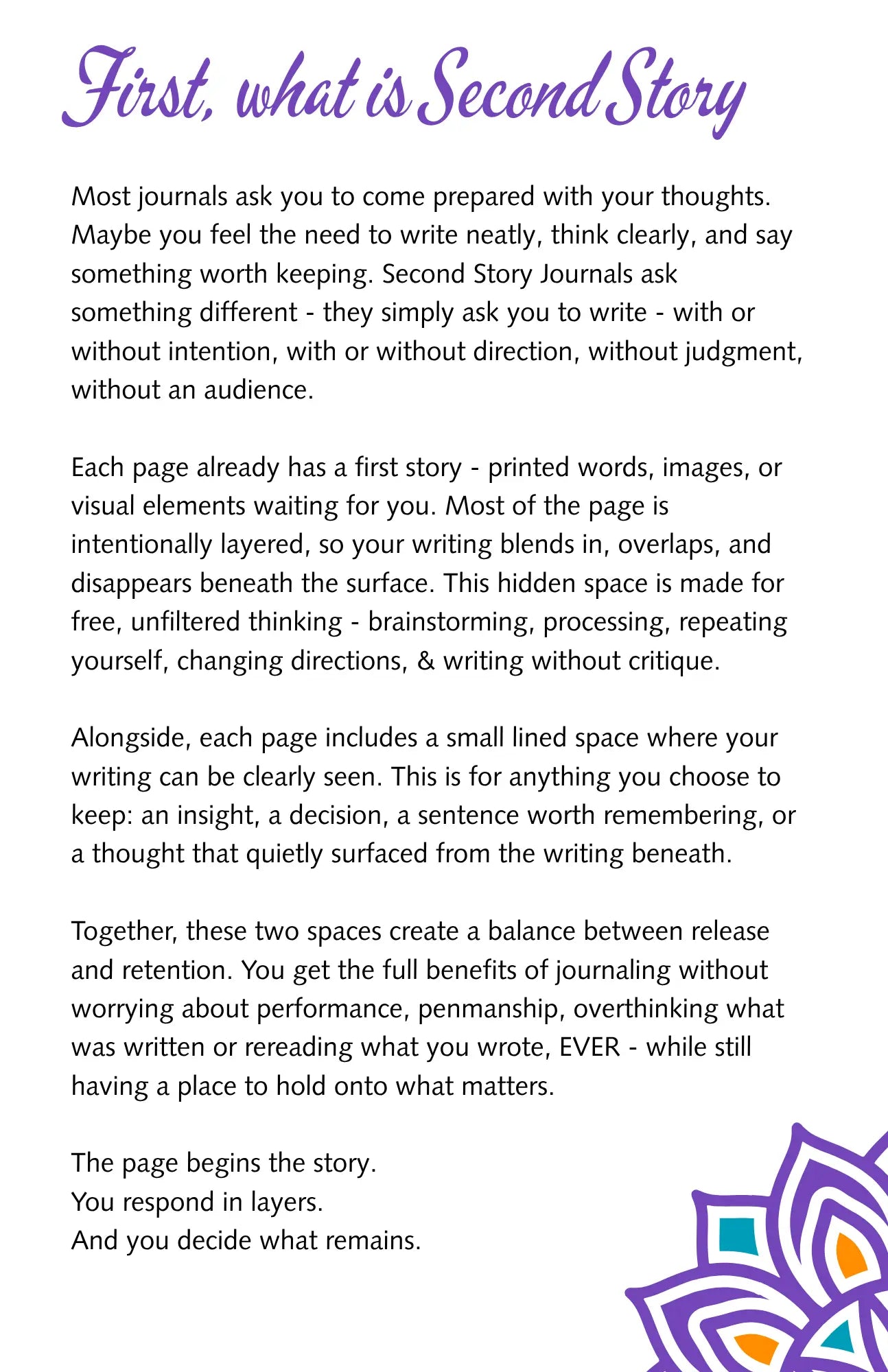 Second Story Journals - Sample Size Journal